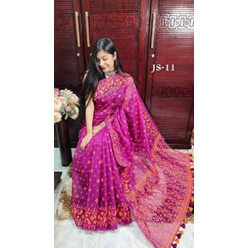 Half Silk Screen Print Saree