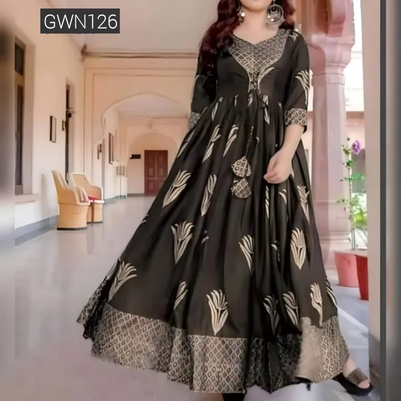 Printed China Linen Kurti GWN126
