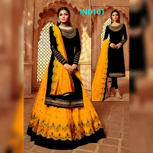 Fashionable Georgette Ghaghra Suit IND101