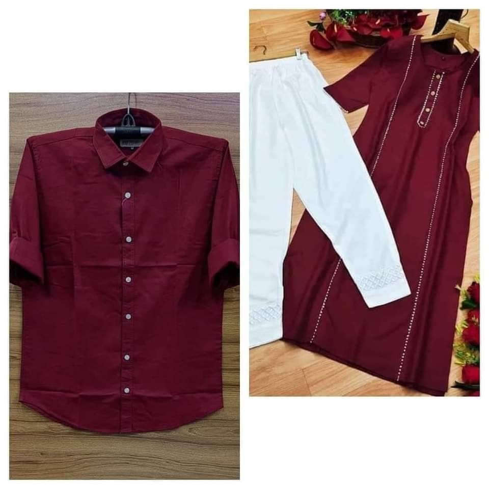 Shirt And 2 Pic Couple Set { COL220 }
