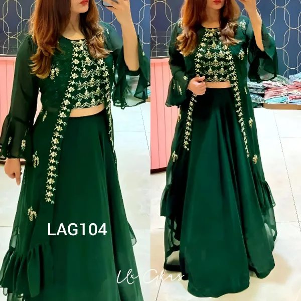 Exclusive Designed Georgette Koti Lehenga Suit LAG104