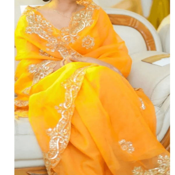 Georgette High Quality Embroidery Stylish Sharee (AZ-01)