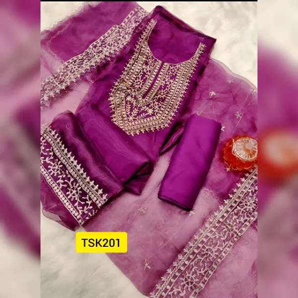 Embroidered Tissue Salwar Kameez Suit TSK201