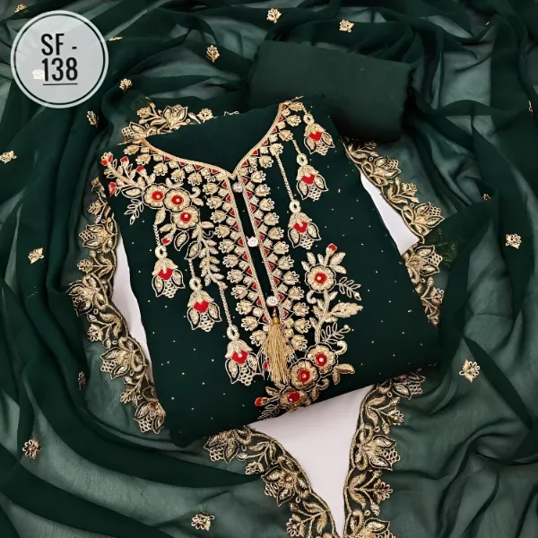 Embroidered Georgette Kameez Set SF138