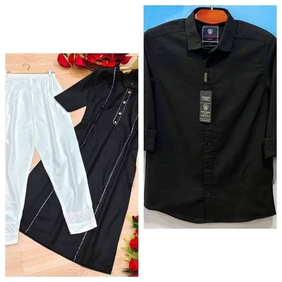 Shirt And 2 Pic Couple Set { COL221 }