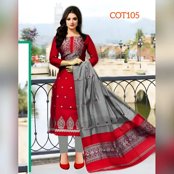 Afsan Printed Cotton Kameez Set COT105