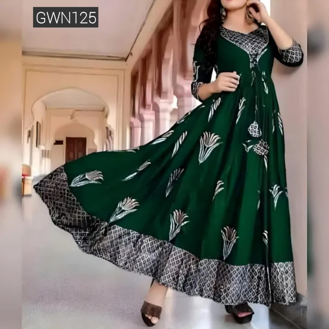Printed China Linen Kurti GWN125