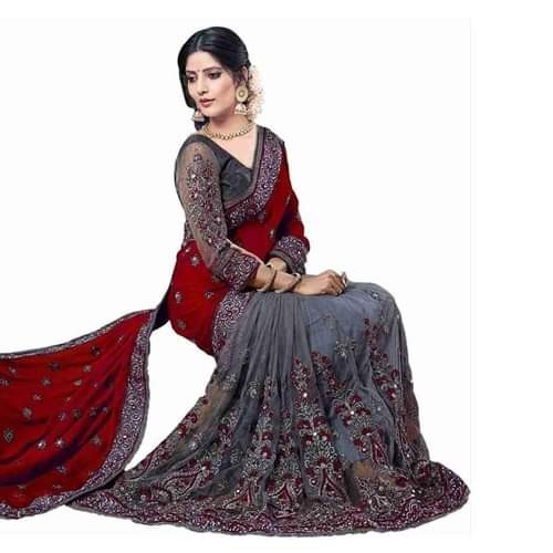 Georgette High Quality Embroidery Stylish Sharee (AZ-10)