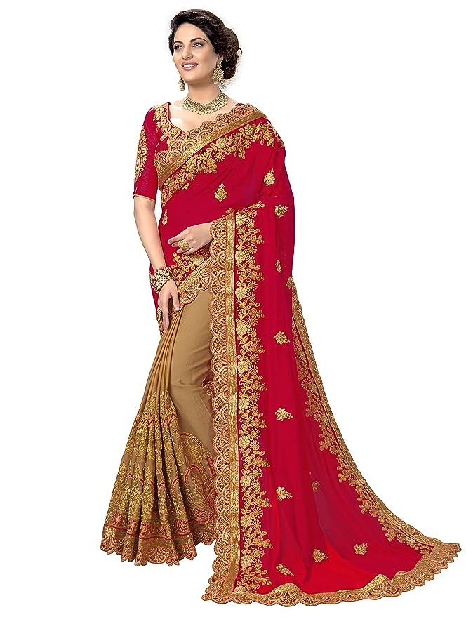 Georgette High Quality Embroidery Sharee ..(S-14)