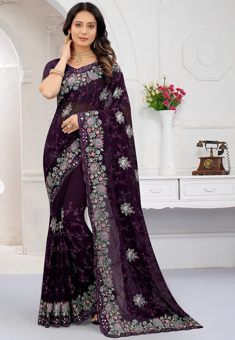 Exclusive Embroidered Georgette Saree