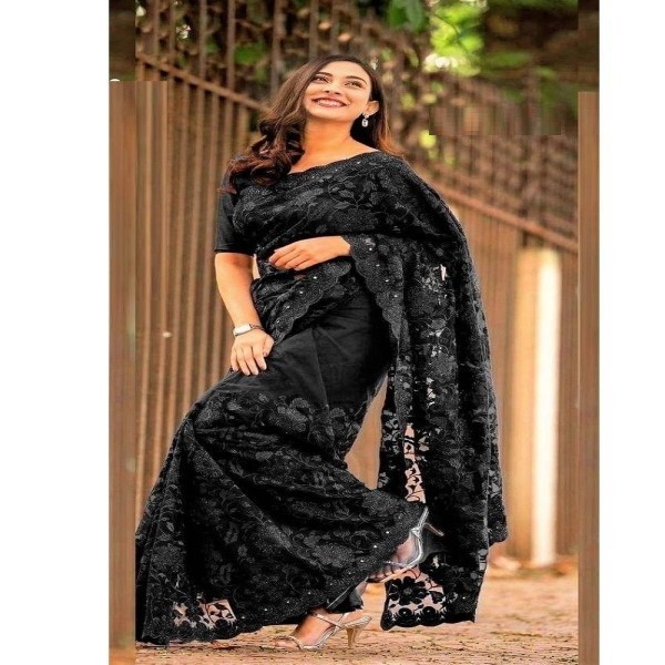 Georgette High Quality Embroidery Stylish Sharee (AZ-18
