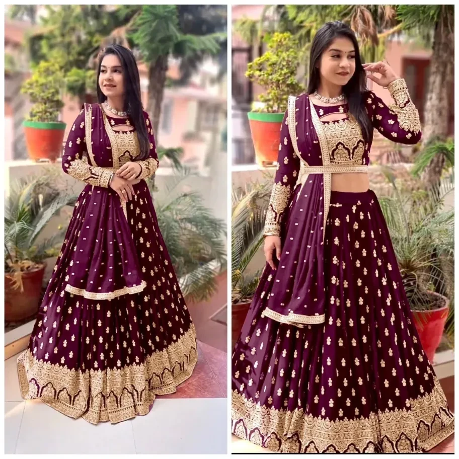Readymade Embroidered Lehenga Suit LAN201