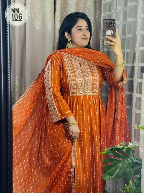 Embroidery & Printed Cut Naira Set  ( MM106 )