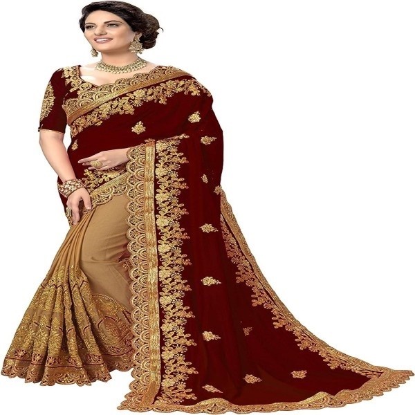 Georgette High Quality Embroidery Sharee ..(S-15)