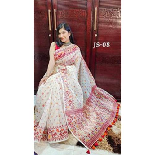 Half Silk Screen Print Saree