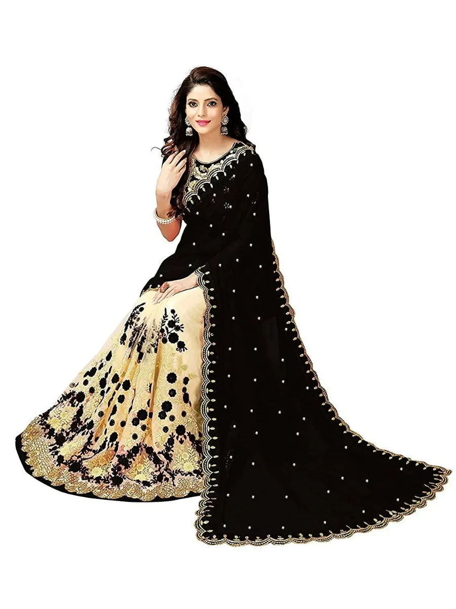 Exclusive Embroidered Georgette Saree