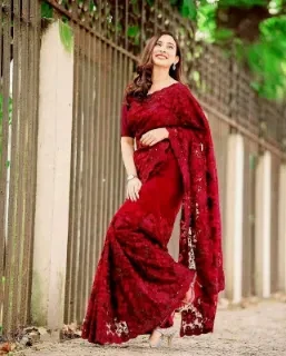Exclusive Embroidered Georgette Saree