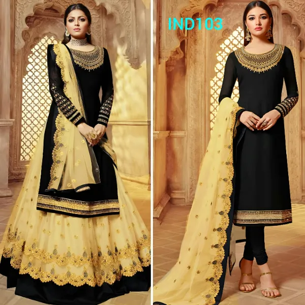 Fashionable Georgette Ghaghra Suit IND103