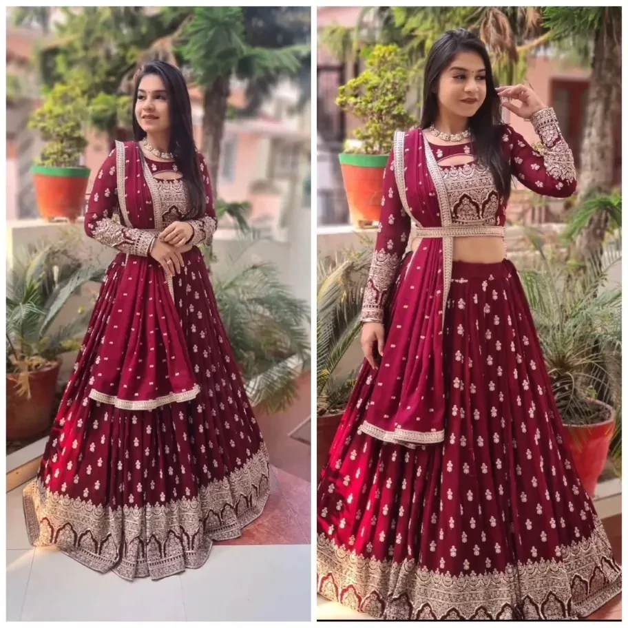 Readymade Embroidered Lehenga Suit LAN203