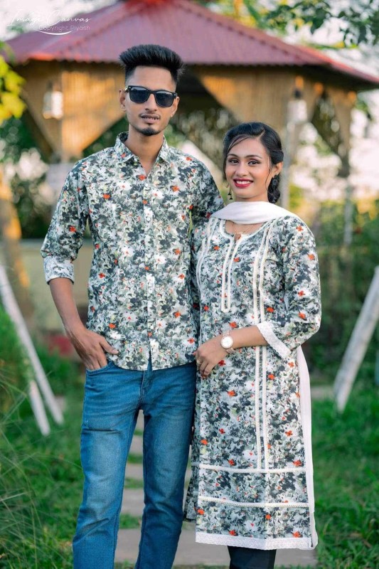 Shirt And 2 Pic Couple Set { COL207 }