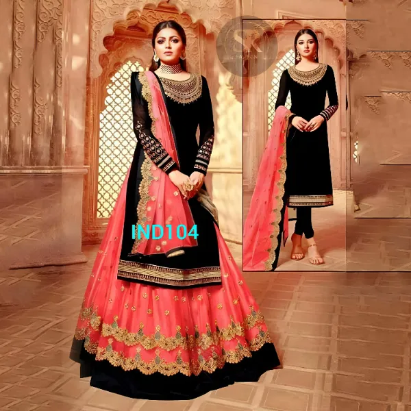Fashionable Georgette Ghaghra Suit IND104